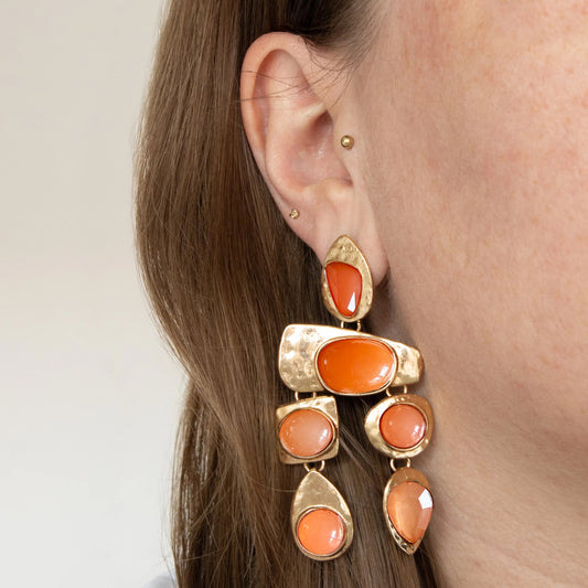 STATEMENT OORBELLEN - GOUD/ORANJE