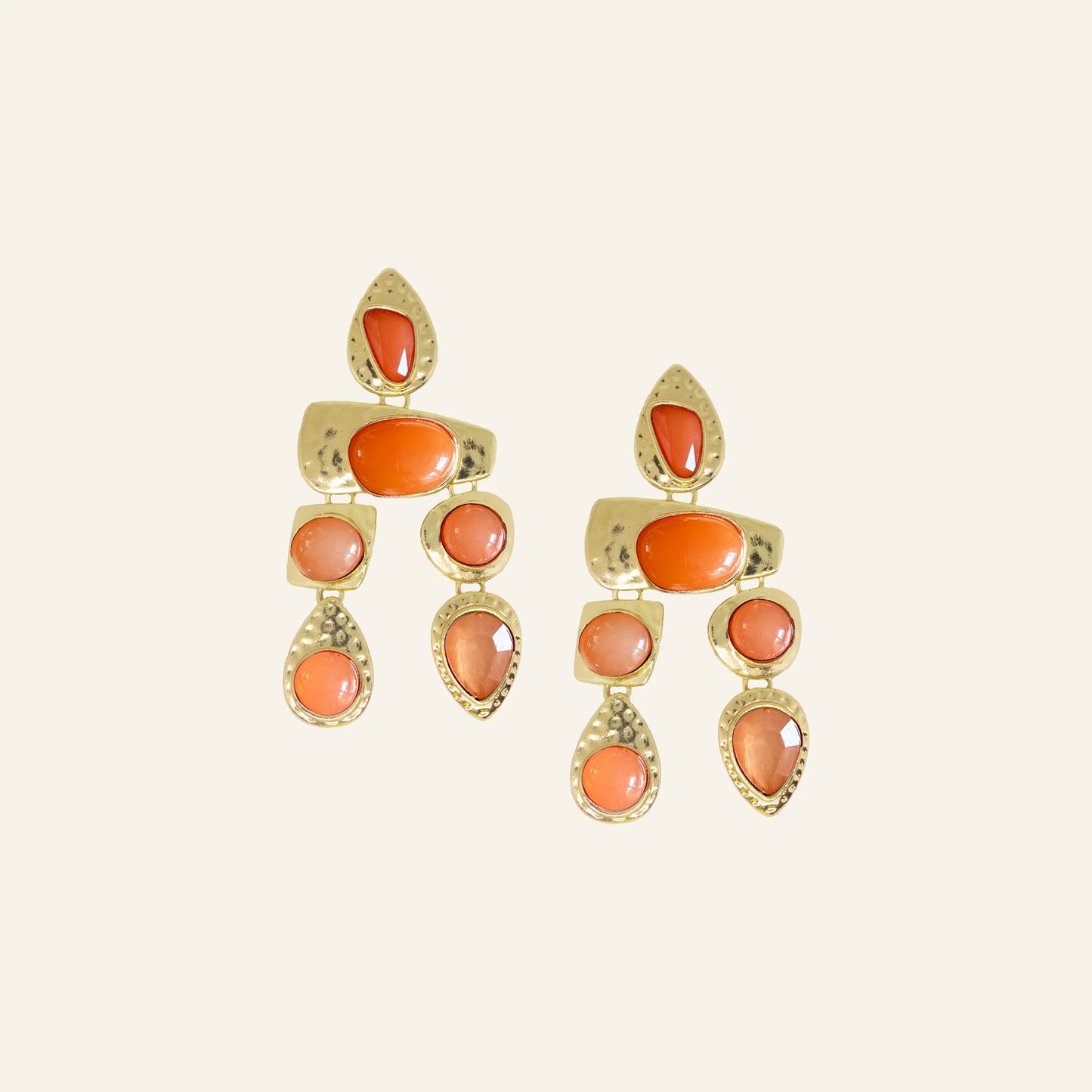 STATEMENT OORBELLEN - GOUD/ORANJE