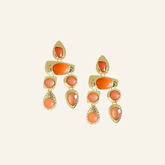 STATEMENT OORBELLEN - GOUD/ORANJE