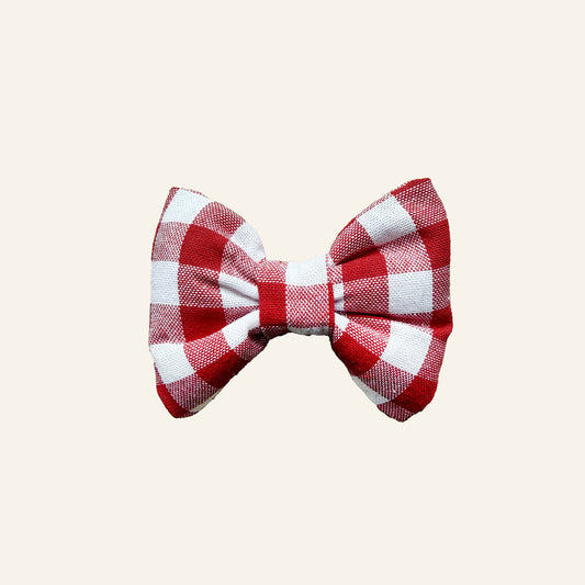 STRIKJE GEBLOKT - ROOD/WIT
