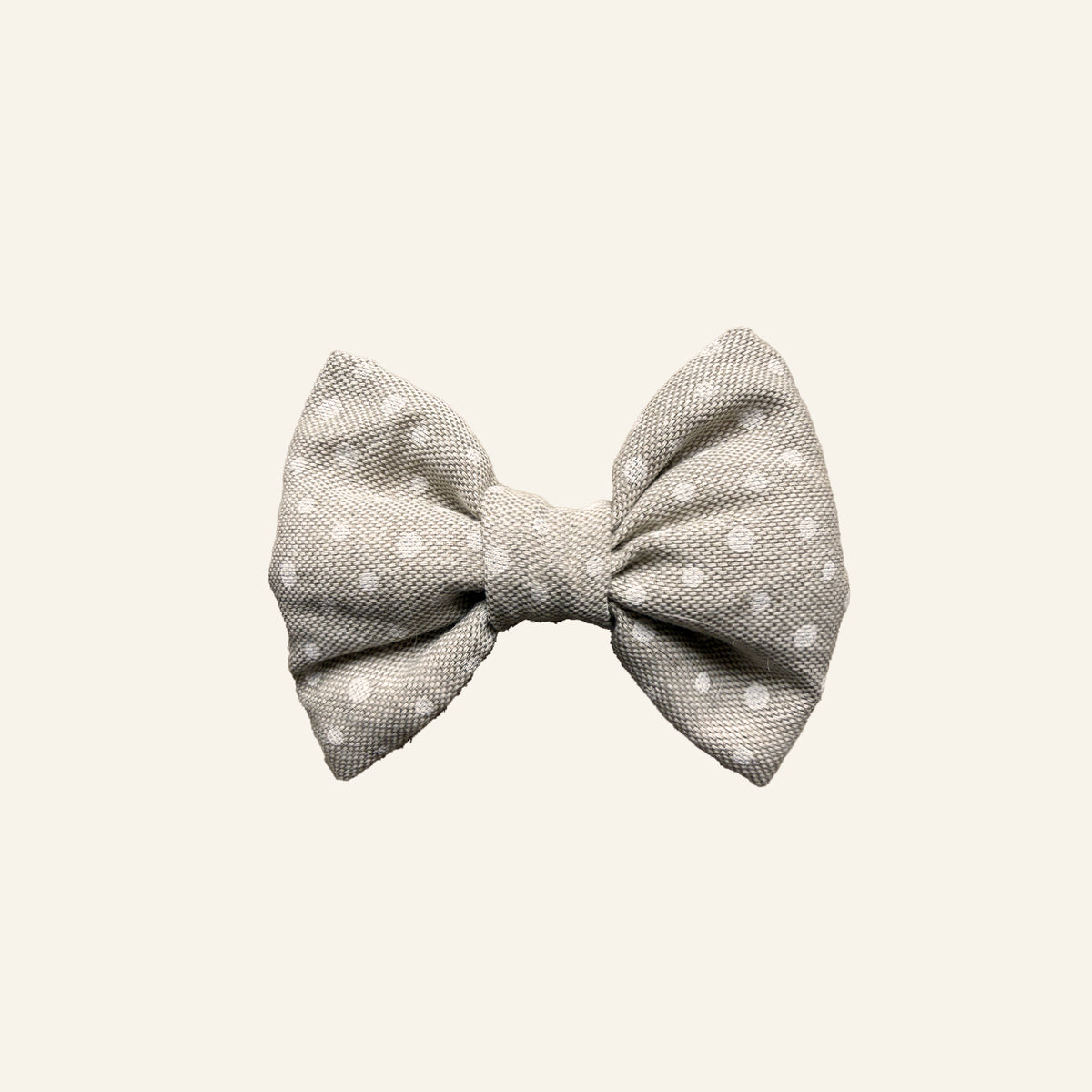STRIKJE GESTIPT - BEIGE/WIT