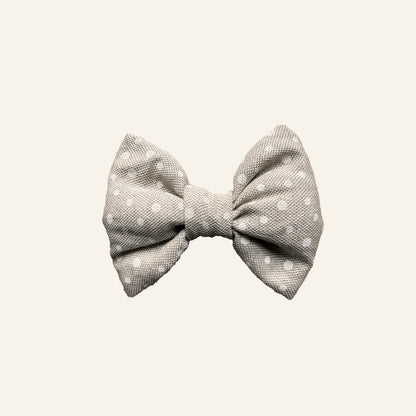 STRIKJE GESTIPT - BEIGE/WIT