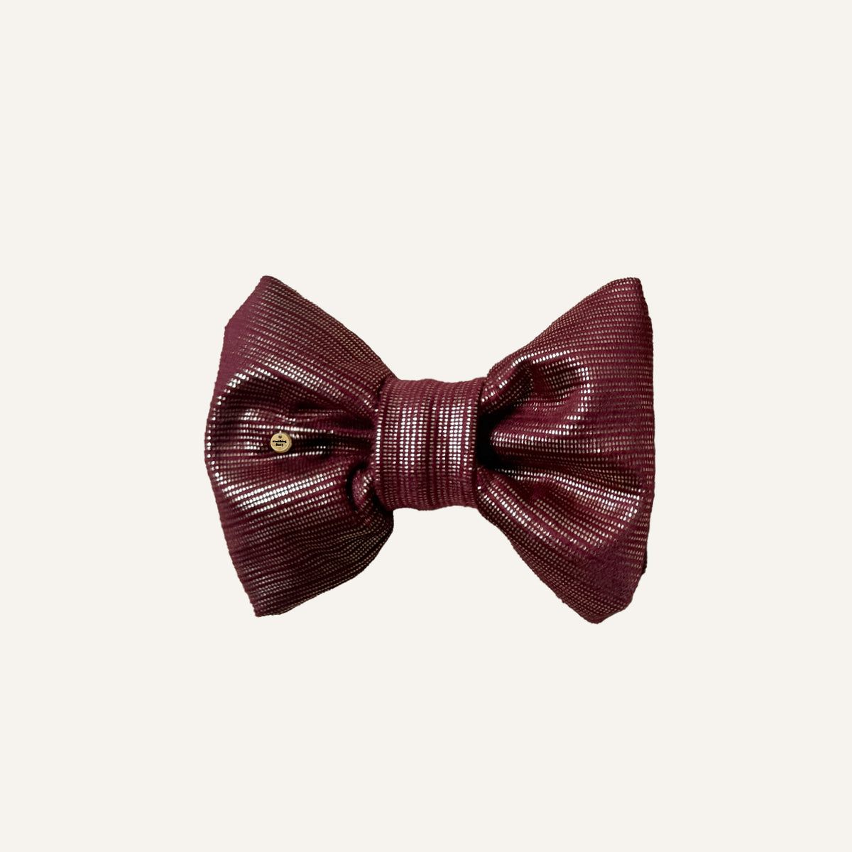 STRIKJE METALLIC STRIPES - BORDEAUX