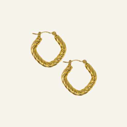 SWIRL HOOPS - GOUD