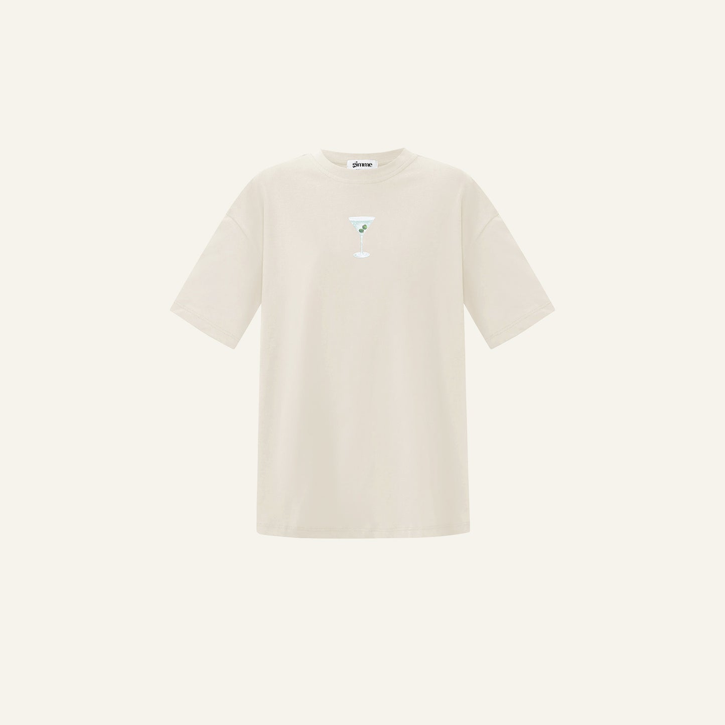 THE COCKTAIL CLUB T-SHIRT - BEIGE