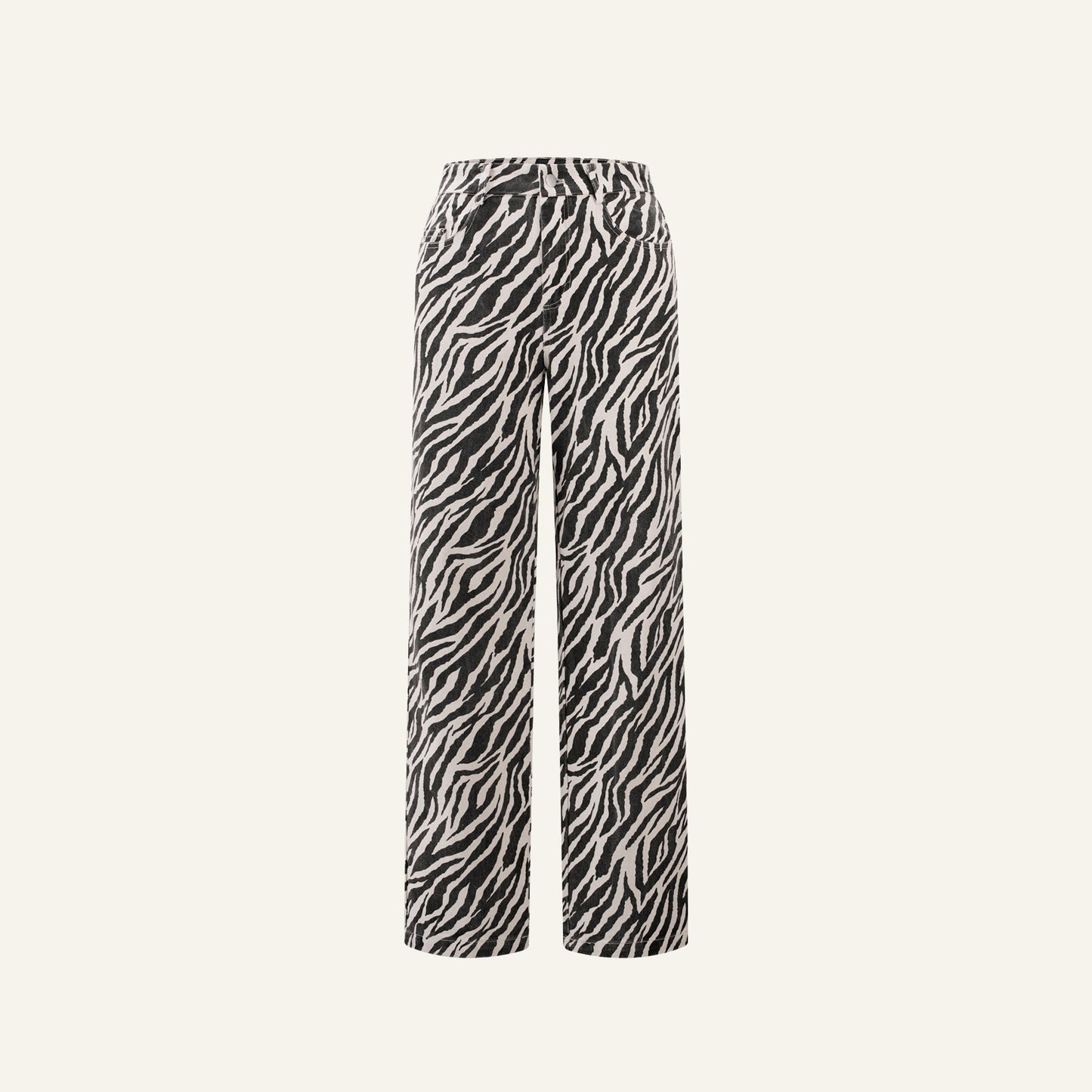 ZEBRA JEANS - ZWART/WIT