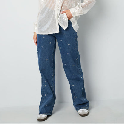 HEART STRAIGHT JEANS