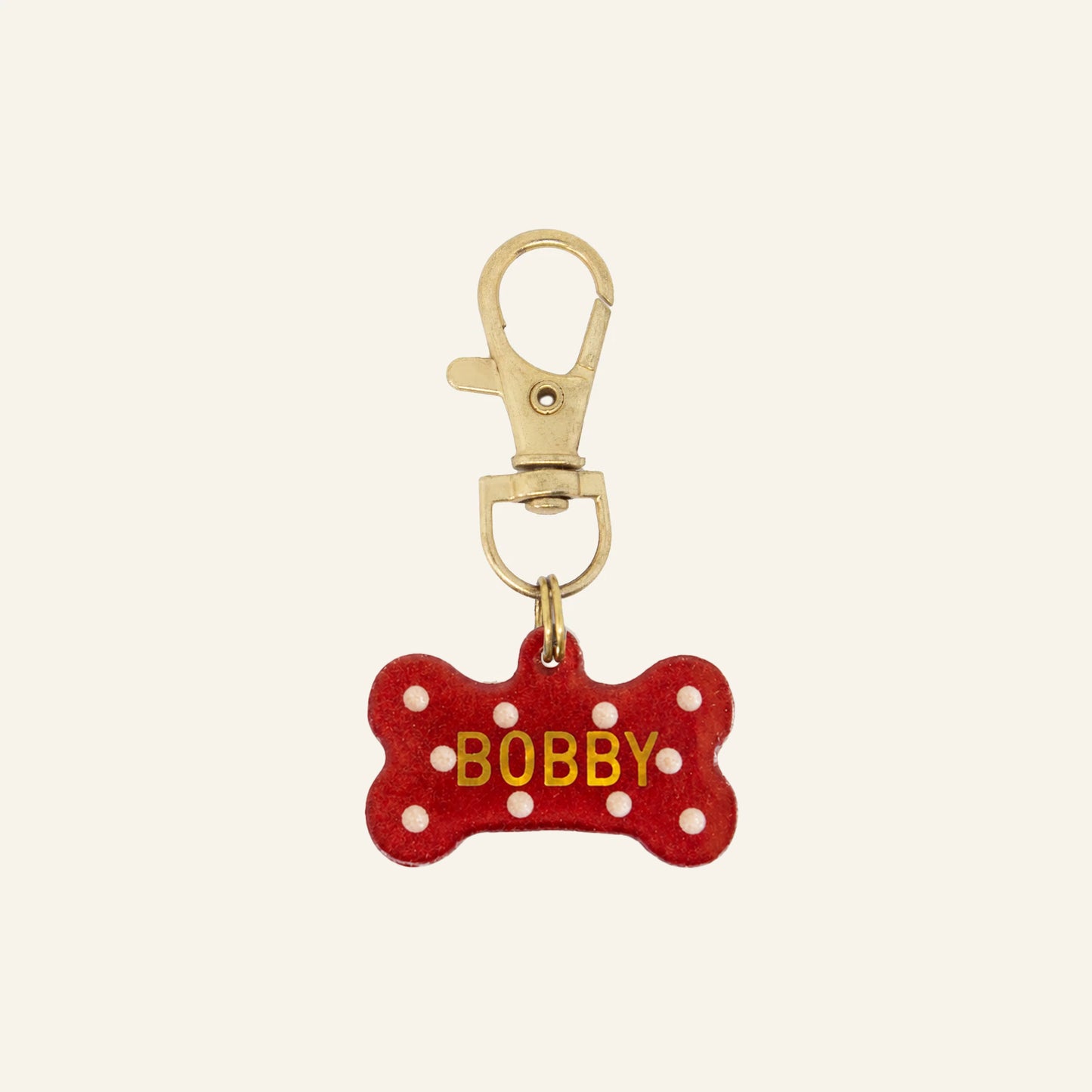 CUSTOM BONE NAME TAG - POLKADOTS