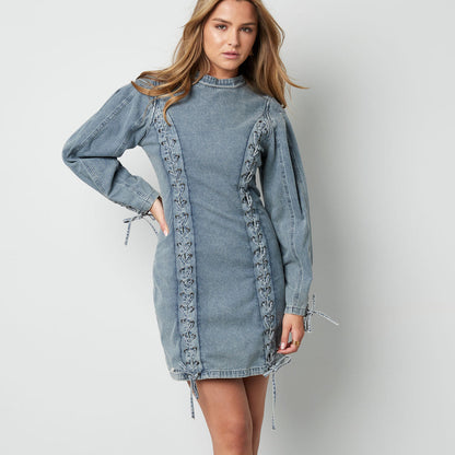 BRAIDED DENIM JURK